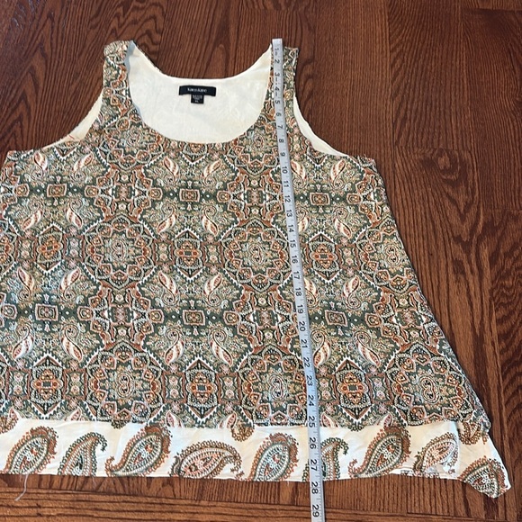 Karen Kane women’s desert Gypsy paisley print flowy tank top shell layer look XL - Picture 11 of 13